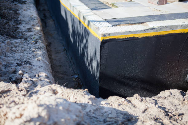 Residential Interior Drainage System installation at a Millfield, OH home by SJ Waterproofing Pros